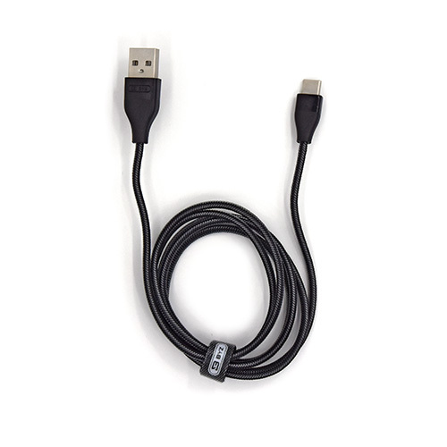 Кабель BYZ Type-C  BC-006t, тканевый. 1,2м, 2.1А ,черный (BC-006tBK)