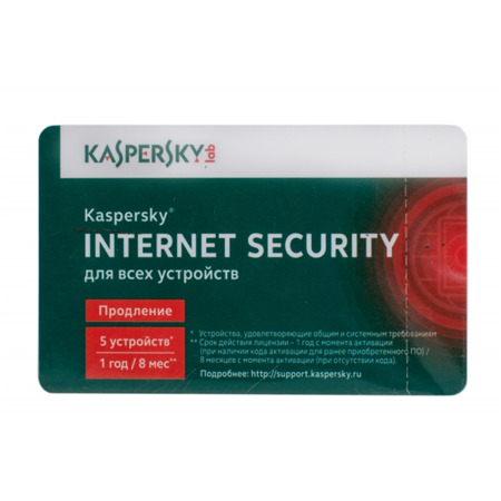 ПО Kaspersky Internet Security 5-Desktop 1 year Renewal Card (KL1941ROEFR)