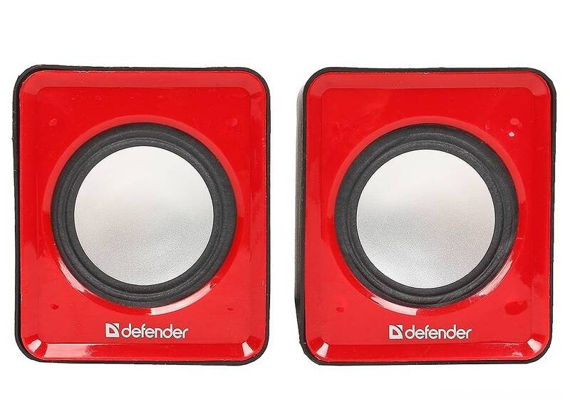 Акустическая система 2.0 Defender SPK-22, 2x2.5W, USB, красный (колонки)