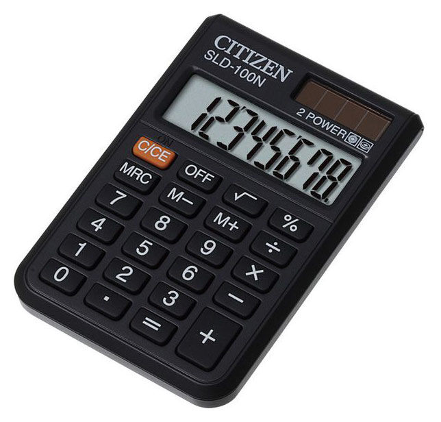 Калькулятор Citizen SLD-100 N карманный 8 разрядов (SLD-100N)