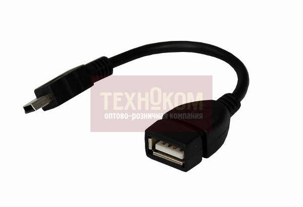 Кабель OTG USB - mini USB 0.15M REXANT черный (18-1181)