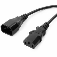 Кабель питания сист.блок-монитор Gembird/Cablexpert PC-189-VDE black (1.8м, C13-C14, VDE, 10А,