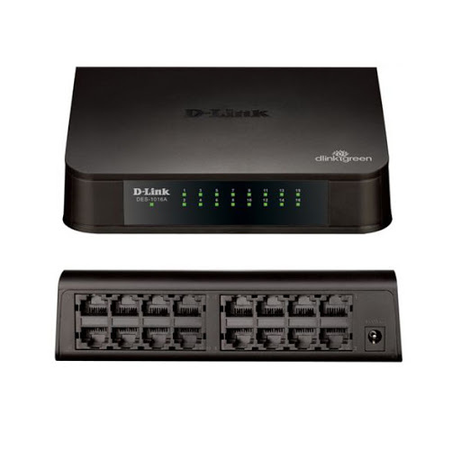 Коммутатор D-Link DES-1016A/C1A/E1A(16-Port 10/100BASE-TX Unmanaged Desktop Switch, plastic case)