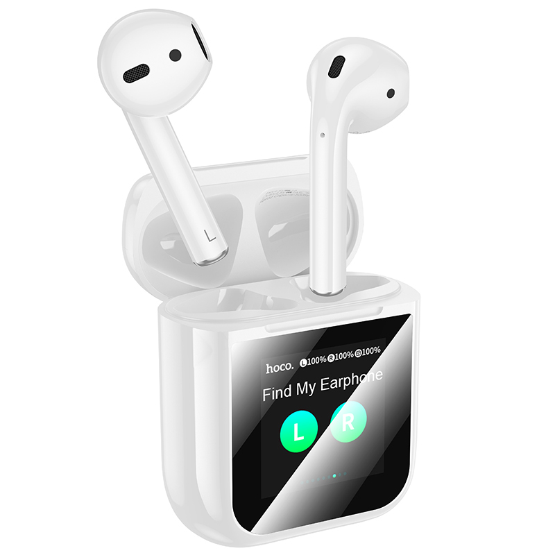 Гарнитура Bluetooth Hoco EW80, TWS, вкладыши, с сенсорным экраном, белый