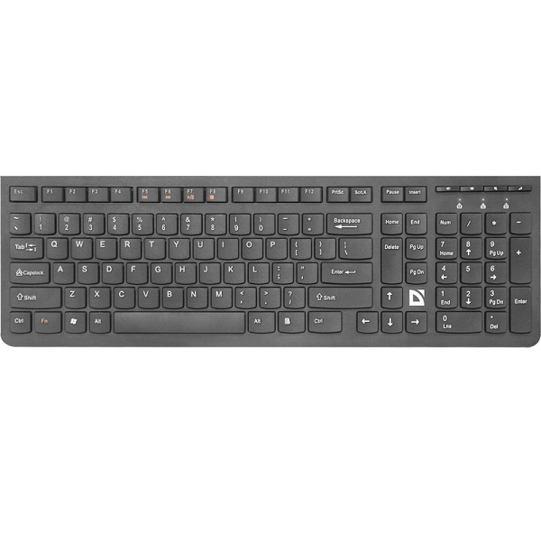 Клавиатура беспр. DEFENDER UltraMate SM-535, USB, мембран.,104+4кл., до 10м, черный