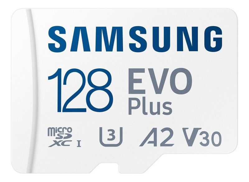 Карта памяти micro SD 128Gb Samsung Class10 Evo Plus A2 V30 с адаптером