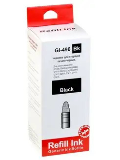 Чернила INKO GI-490 Black 135ml для Canon Pixma G1400, G2400, G3400, G4400, G1410, G2410, G3410, G44