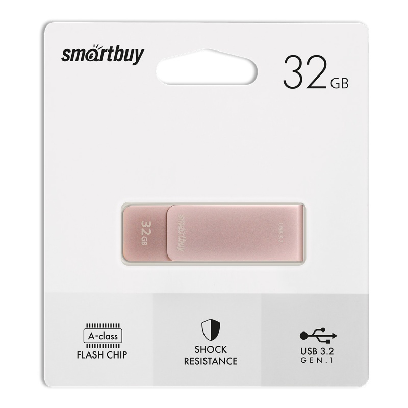 Накопитель USB 32Gb SmartBuy M1 Metal Apricot 3.0/3.2 Gen.1