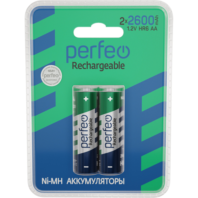 Аккумулятор Perfeo R06 (AA) 2600mAh BL2 (пластик)