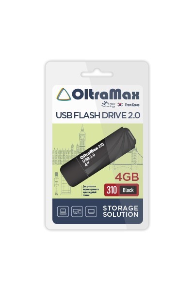 Накопитель USB 4Gb OltraMax 310 Black
