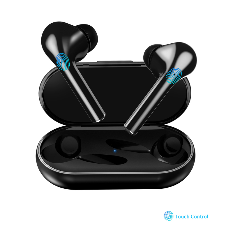 Bluetooth-гарнитура RoHS TWS сенсорная черная