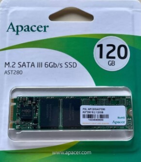 Твердотельный накопитель SSD M.2 2280 120Gb Apacer AST280 [AP120GAST280-1] TLC 3D NAND (R560/W540MB/