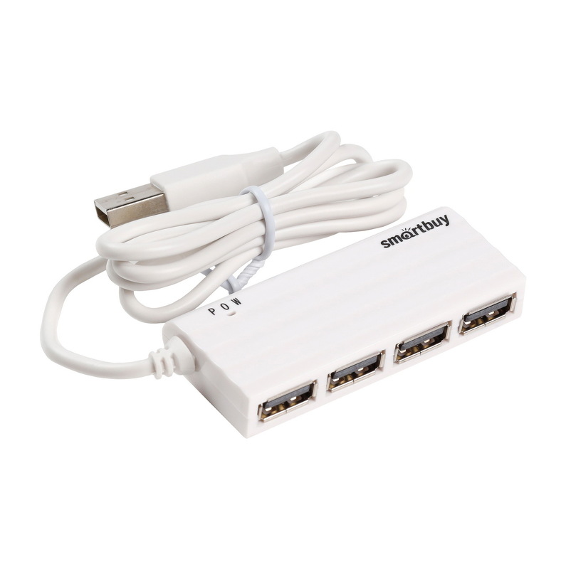 USB-хаб Smartbuy белый, на 4 порта (SBHA-6810-W)