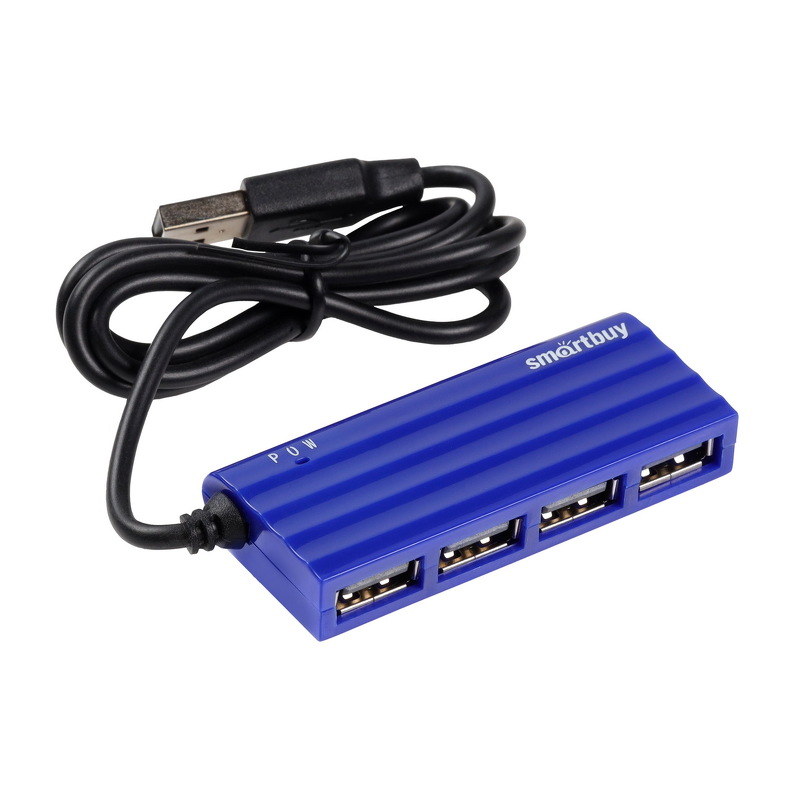 USB-хаб Smartbuy голубой, на 4 порта (SBHA-6810-B)