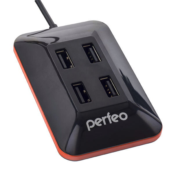 USB-хаб Perfeo PF-VI-H028 черный, на 4 порта
