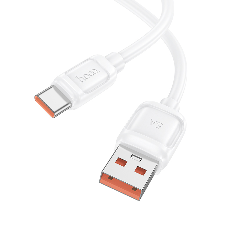 Кабель HOCO USB - Type-C X115, 3А, PD 100W, ПВХ, 1м, белый