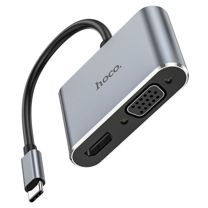 Type-C хаб Hoco HB30 (HDMI+VGA+USB 3.0+Type-C+питание Type-C)