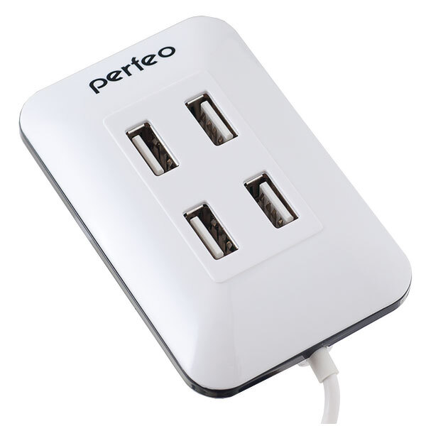 USB-хаб Perfeo PF-VI-H028 белый, на 4 порта