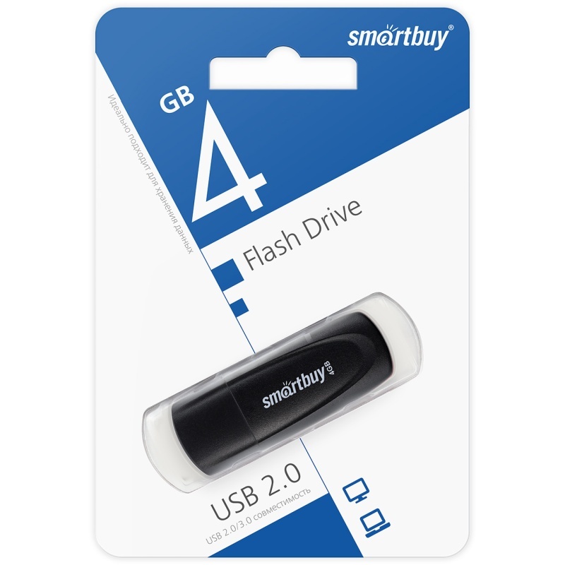 Накопитель USB 4Gb SmartBuy Scout (Black)
