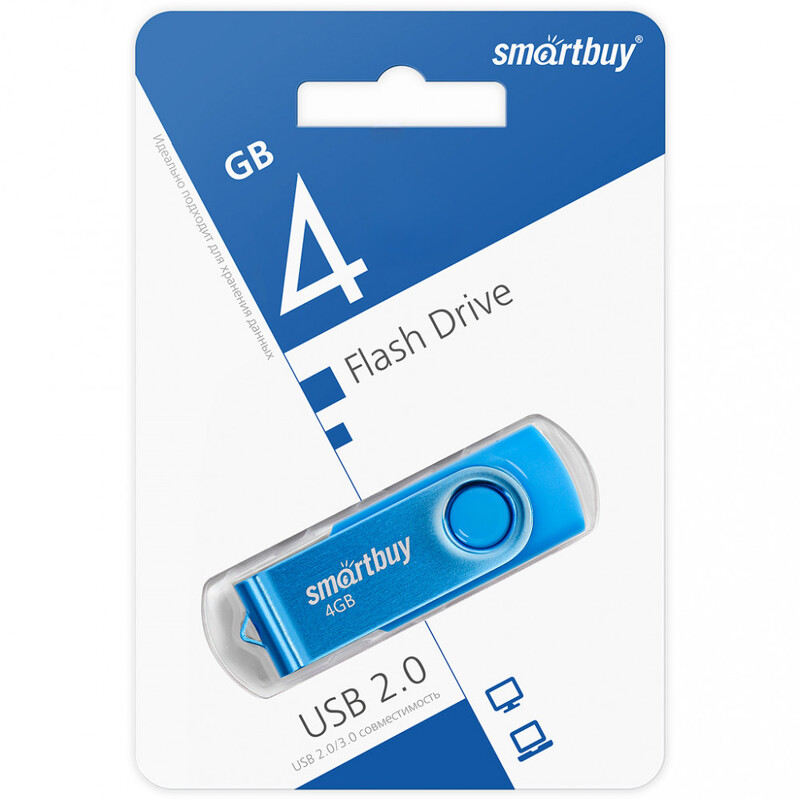 Накопитель USB 4Gb SmartBuy Twist (Blue)