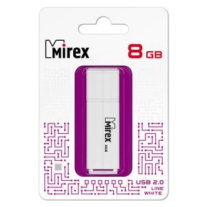 Накопитель USB 8Gb Mirex LINE WHITE
