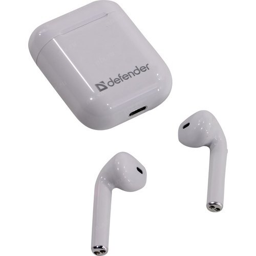 Bluetooth-гарнитура Defender Twins 637, TWS, белая