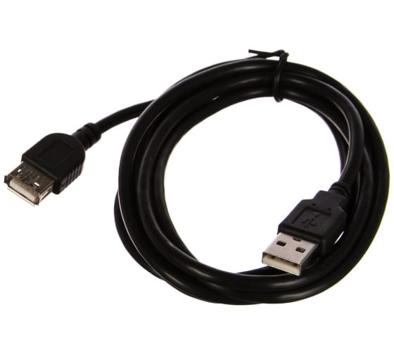 Кабель удлинитель USB - USB 2.0 (AM-AF) 1.8м Perfeo черный
