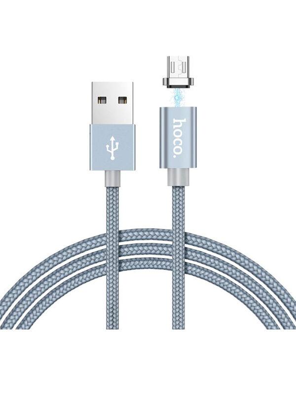 Кабель HOCO micro USB U40A magnetic, 1 м, gray 