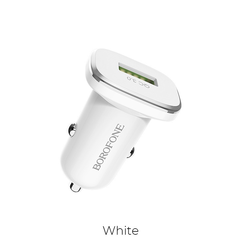 Автомобильное зарядное устройство BOROFONE BZ12А, 1USB, 3A, белый