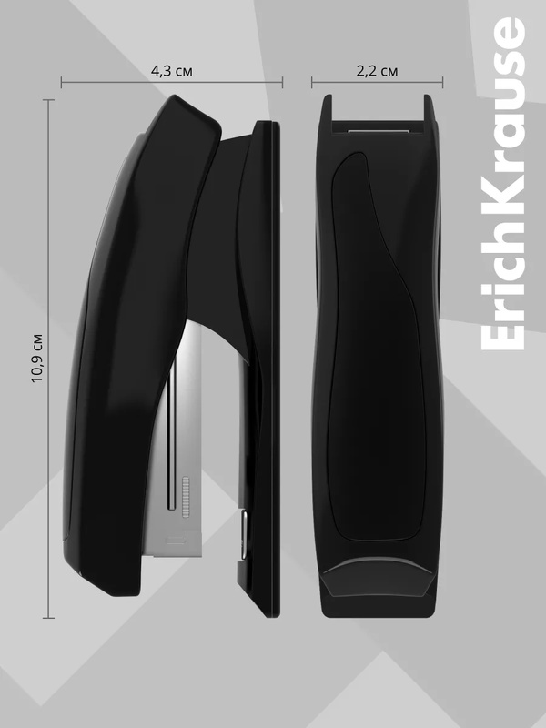Степлер ErichKrause Elegance Half-strip №24/6 и 26/6, до 30 листов, вмещает до 100 скоб, глубина зак