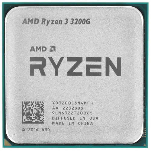 Процессор AMD Ryzen 3 3200G 3,6/4GHz, 4C/4T, 4Mb L3, DDR4-2933, GPU Radeon Vega 8 Graphics, TDP-65W,