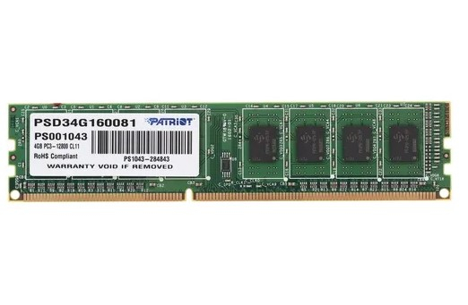 Память DIMM DDR3 4096Mb PC12800 1600MHz CL11 Patriot Signature