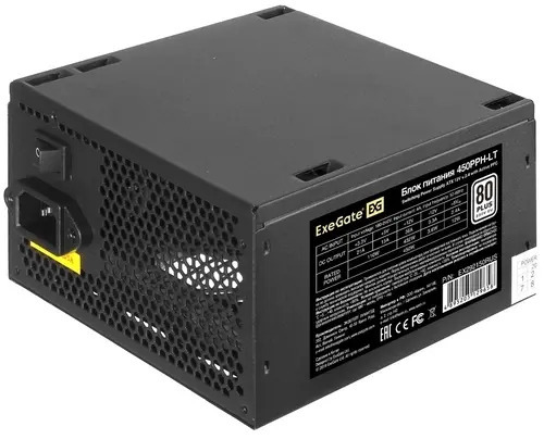 Блок питания ExeGate 80 PLUS 450PPH LT [EX292150RUS-S] черный