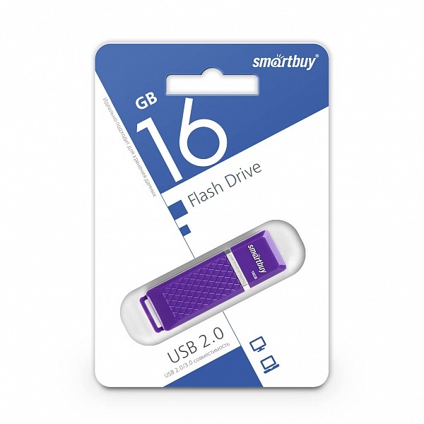 Накопитель USB 16Gb SmartBuy Quartz (violet)