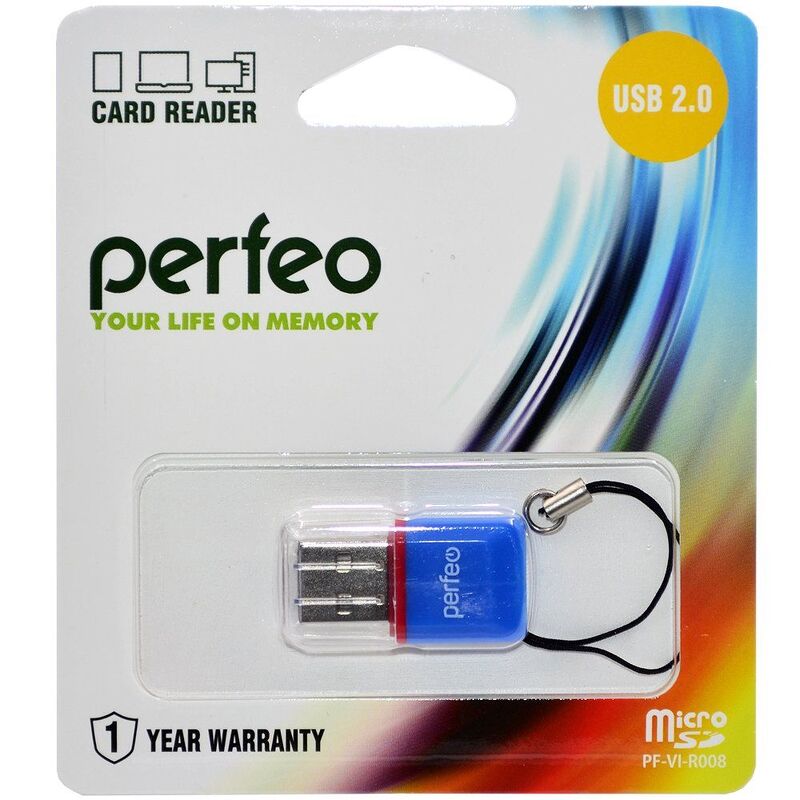 Card Reader Perfeo R008 Blue (MicroSD)