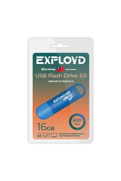 Накопитель USB 16Gb Exployd 600 Blue 3.0