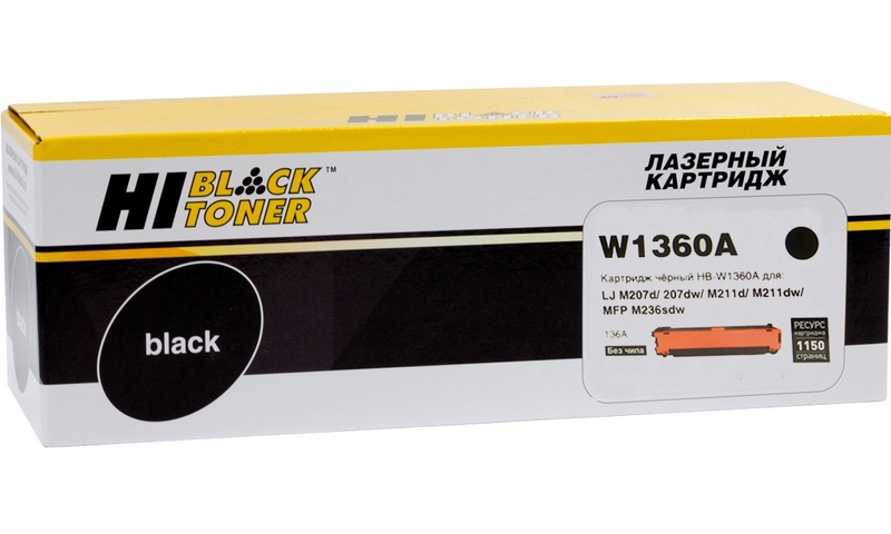 Картридж Hi-Black (HB-W1360A) для HP LaserJet M211/ MFP M236, 1,15K (без чипа)