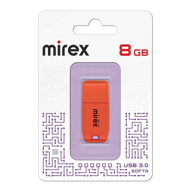 Накопитель USB 8Gb Mirex SOFTA ORANGE 3.0