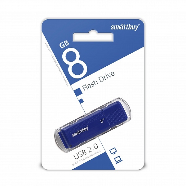Накопитель USB 8Gb SmartBuy Dock (blue)