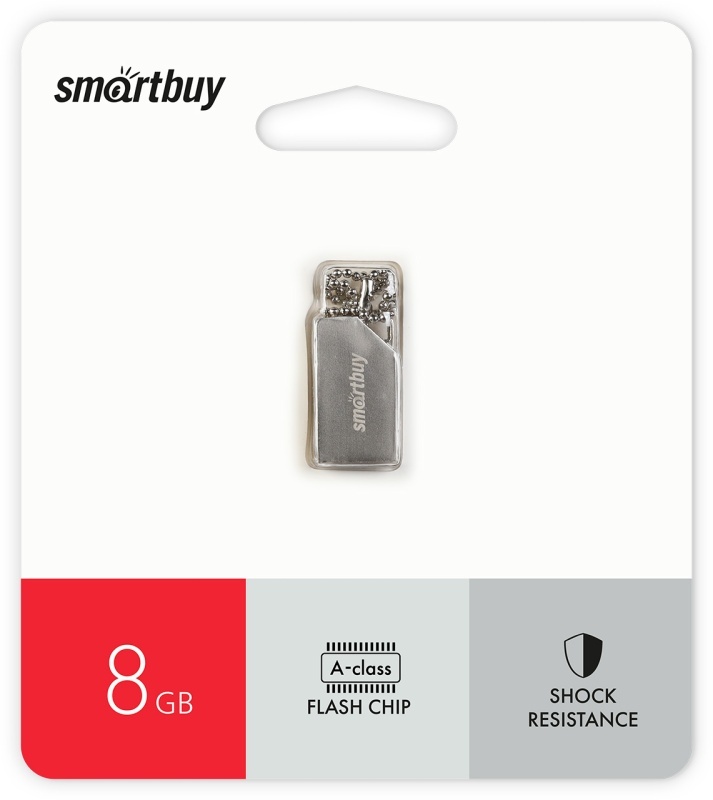 Накопитель USB 8Gb SmartBuy MU30 Metal (silver)