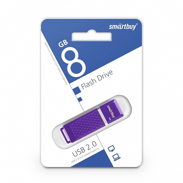 Накопитель USB 8Gb SmartBuy Quartz (violet)