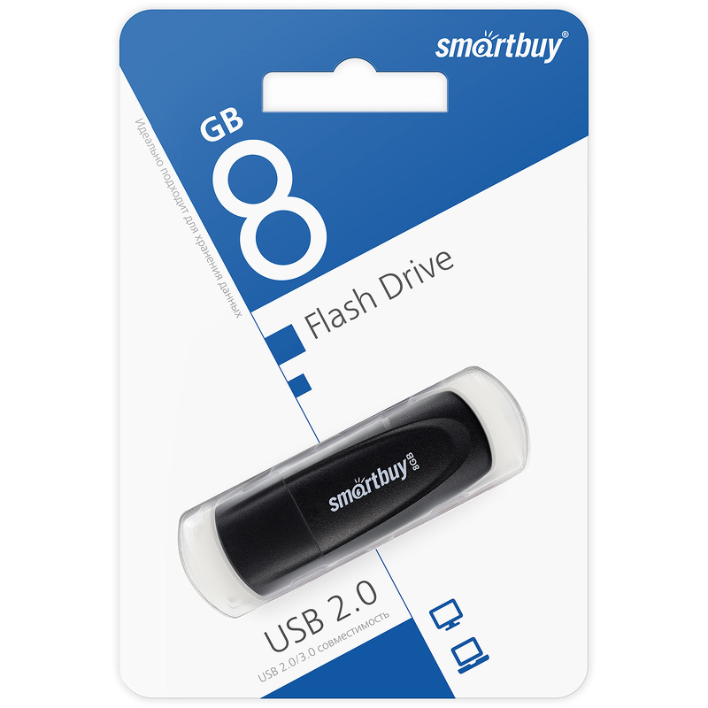 Накопитель USB 8Gb SmartBuy Scout (Black)