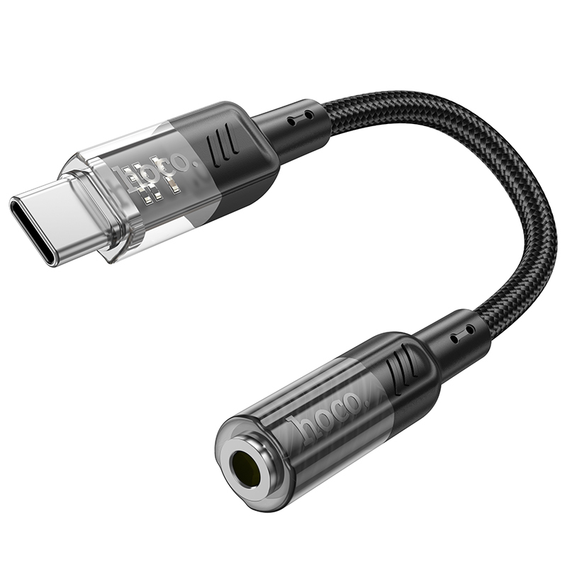 Аудио конвертер Hoco LS37, Type-C - AUX 3.5мм (шт/гн), черный