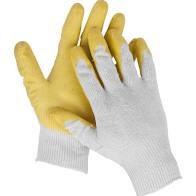 Перчатки х/б 13 класс OfficeClean, стандарт, с 1-ным латекс покрытием, цвет ассорти, (37-39г)