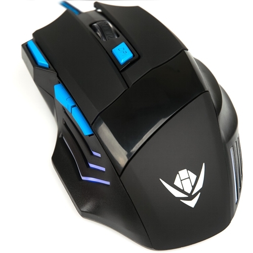 Мышь Nakatomi MOG-21U 7 кн. USB, черная
