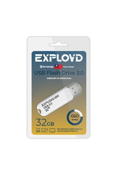 Накопитель USB 32Gb Exployd 660 White 3.0