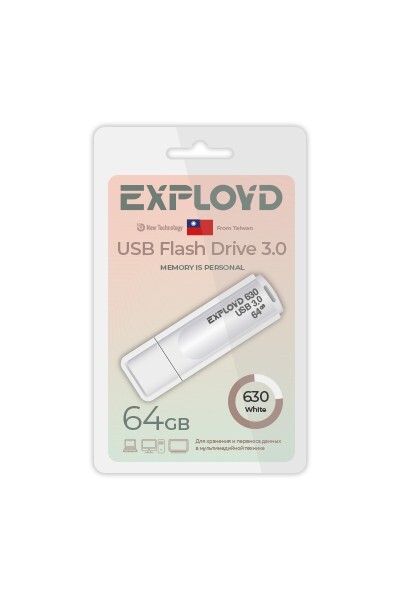Накопитель USB 64Gb Exployd 630 White 3.0