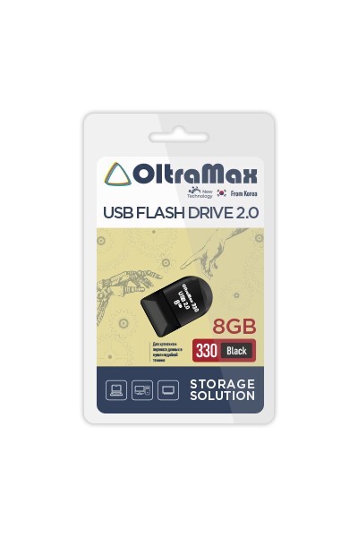 Накопитель USB 8Gb OltraMax 330 Black короткая