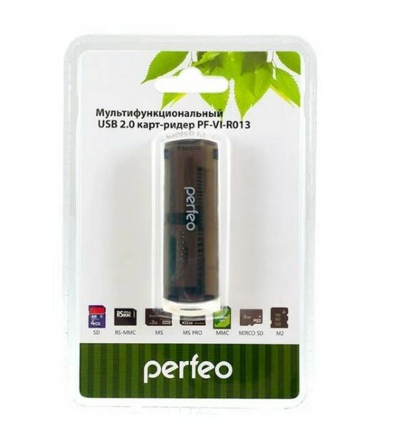 Card Reader Perfeo PF-VI-R013 Black (SD/MMC+Micro SD+MS+M2)