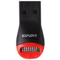 Card Reader Exployd microSD USB 2.0  пластик черный EX-AD-265